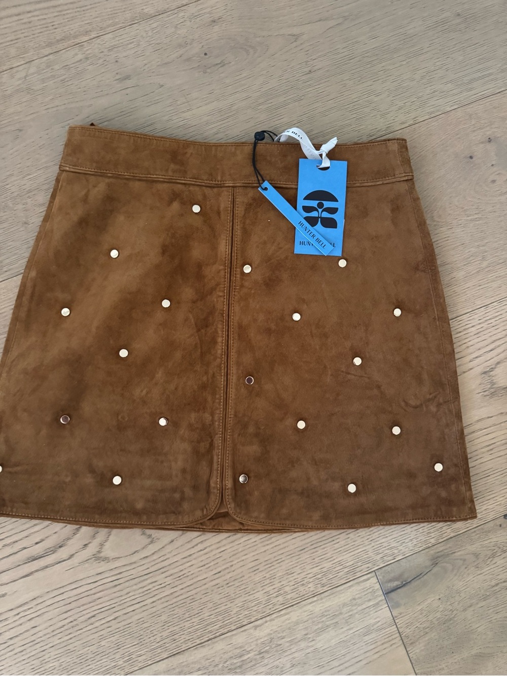 HUNTER BELL Brown Suede Dottie Skirt NWT SIZE 6